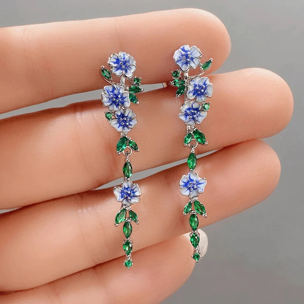 Fleur - Floral Enamel Earrings